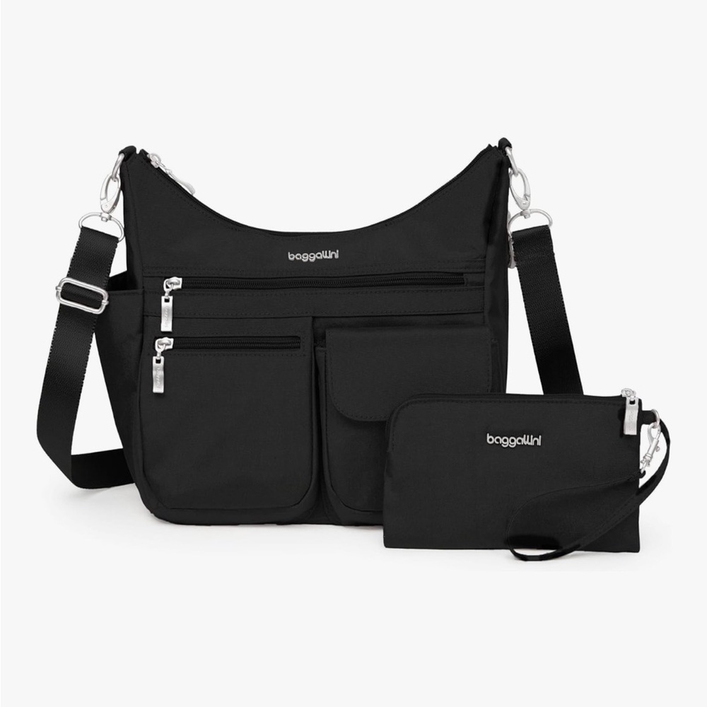 Baggallini Sleek Black Crossbody Bag